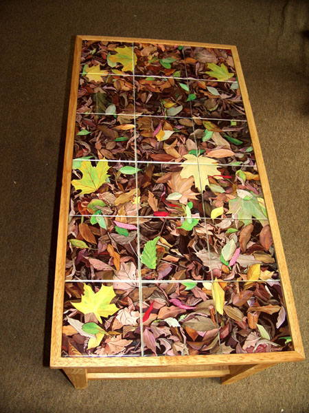 ("All Leaves Large and Small" coffee table)